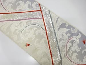 アンティーク　花唐草模様織り出し袋帯(材料)